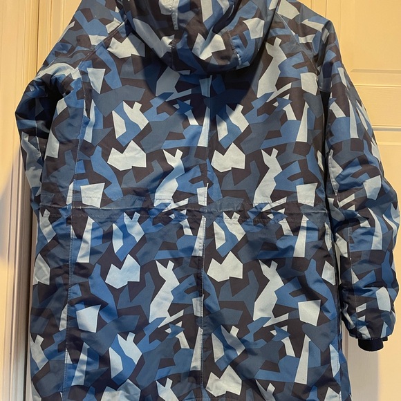 Lands' End Kids Blue Camo Jacket - Picture 2 of 3